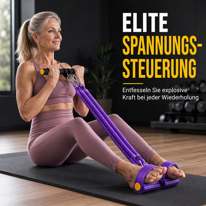 🔥50 % Rabatt🔥Multifunktionales pedalbetriebenes Widerstandsband, elastisches Zugseil für Bauchübungen, Heimtraining, Yoga und Pilates-Fitness für Männer und Frauen