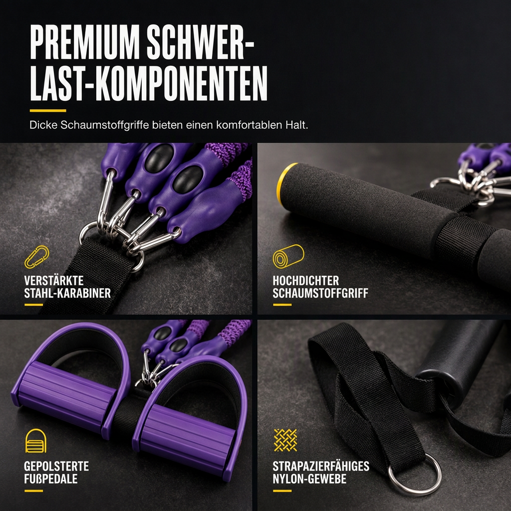 🔥50 % Rabatt🔥Multifunktionales pedalbetriebenes Widerstandsband, elastisches Zugseil für Bauchübungen, Heimtraining, Yoga und Pilates-Fitness für Männer und Frauen