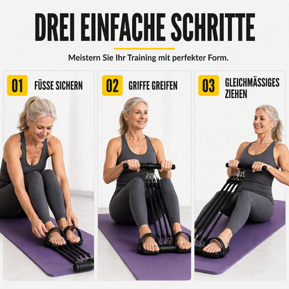 🔥50 % Rabatt🔥Multifunktionales pedalbetriebenes Widerstandsband, elastisches Zugseil für Bauchübungen, Heimtraining, Yoga und Pilates-Fitness für Männer und Frauen