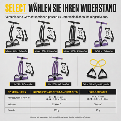 🔥50 % Rabatt🔥Multifunktionales pedalbetriebenes Widerstandsband, elastisches Zugseil für Bauchübungen, Heimtraining, Yoga und Pilates-Fitness für Männer und Frauen