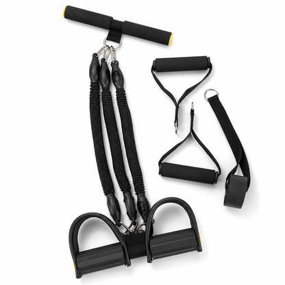 🔥50 % Rabatt🔥Multifunktionales pedalbetriebenes Widerstandsband, elastisches Zugseil für Bauchübungen, Heimtraining, Yoga und Pilates-Fitness für Männer und Frauen