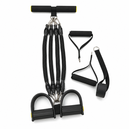 🔥50 % Rabatt🔥Multifunktionales pedalbetriebenes Widerstandsband, elastisches Zugseil für Bauchübungen, Heimtraining, Yoga und Pilates-Fitness für Männer und Frauen