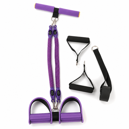🔥50 % Rabatt🔥Multifunktionales pedalbetriebenes Widerstandsband, elastisches Zugseil für Bauchübungen, Heimtraining, Yoga und Pilates-Fitness für Männer und Frauen