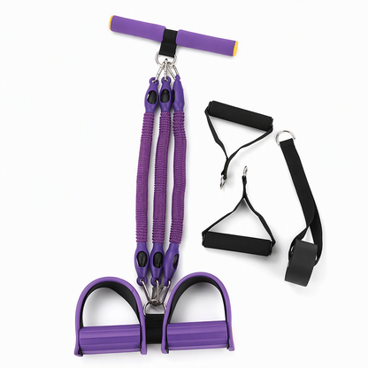 🔥50 % Rabatt🔥Multifunktionales pedalbetriebenes Widerstandsband, elastisches Zugseil für Bauchübungen, Heimtraining, Yoga und Pilates-Fitness für Männer und Frauen