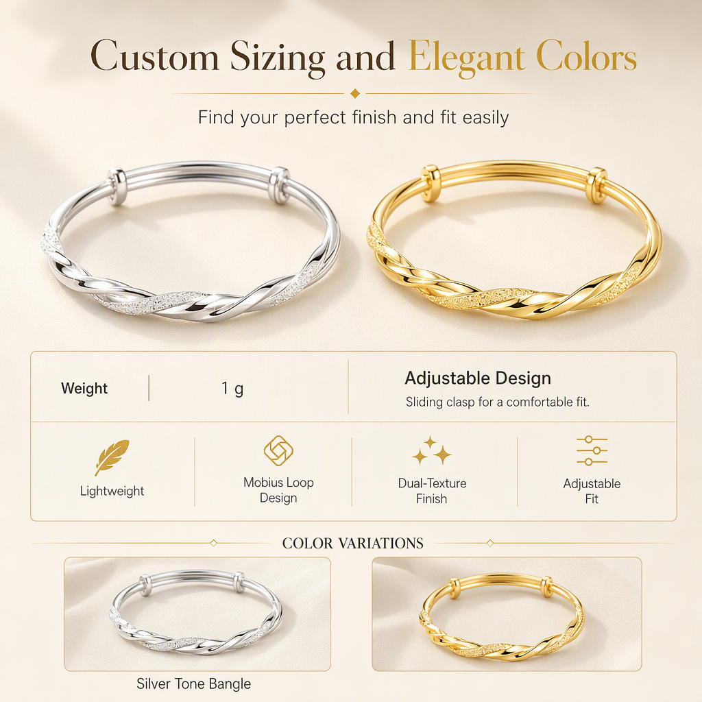 💎 Elegante Möbius-Armband in Solidity-Design – modischer Schmuck als Geburtstagsgeschenk für Frauen