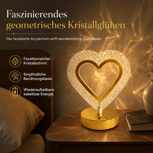 💎 JETZT 50% RABATT! 🔮 Kristall geometrisches Nachtlicht – Touch-Steuerung, 3D-Refraktionslicht & wiederaufladbar – Schlafzimmer Atmosphärenlampe 🌙
