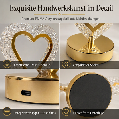 💎 JETZT 50% RABATT! 🔮 Kristall geometrisches Nachtlicht – Touch-Steuerung, 3D-Refraktionslicht & wiederaufladbar – Schlafzimmer Atmosphärenlampe 🌙