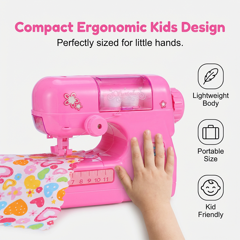 🧵 Mini-Elektro-Nähmaschine Spielzeug mit Nadelschutz