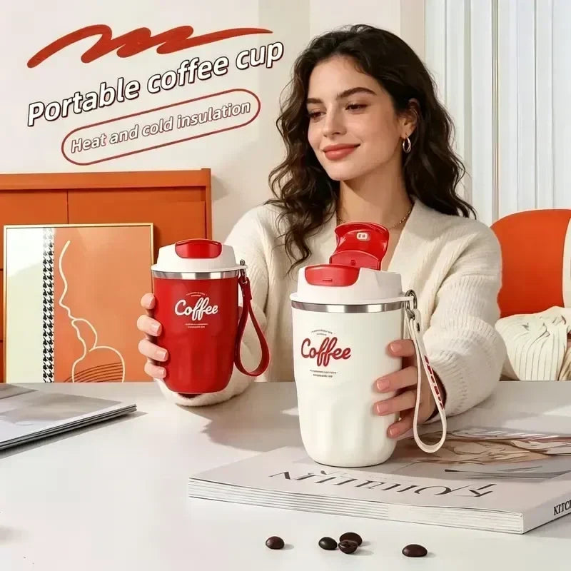 Tragbarer smarter Thermo-Kaffeebecher mit Temperaturanzeige