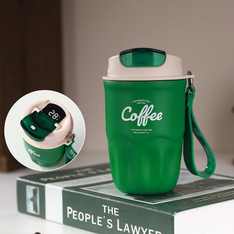 Tragbarer smarter Thermo-Kaffeebecher mit Temperaturanzeige