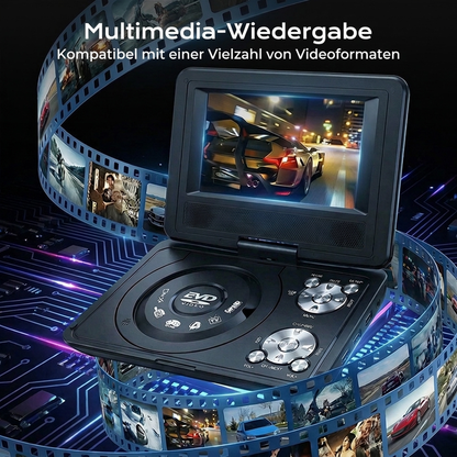 🥳HEISSER ANGEBOT 2026🥳💞ÜBER 50.000 VERKAUFT! 📀🎮 50 % RABATT! Tragbarer DVD-/EVD-Player mit Spielfunktion – 7-Zoll-Schwenkbildschirm, Akku, USB- und AV-Ausgang. Filme und Spiele für unterwegs! 🛡️✅