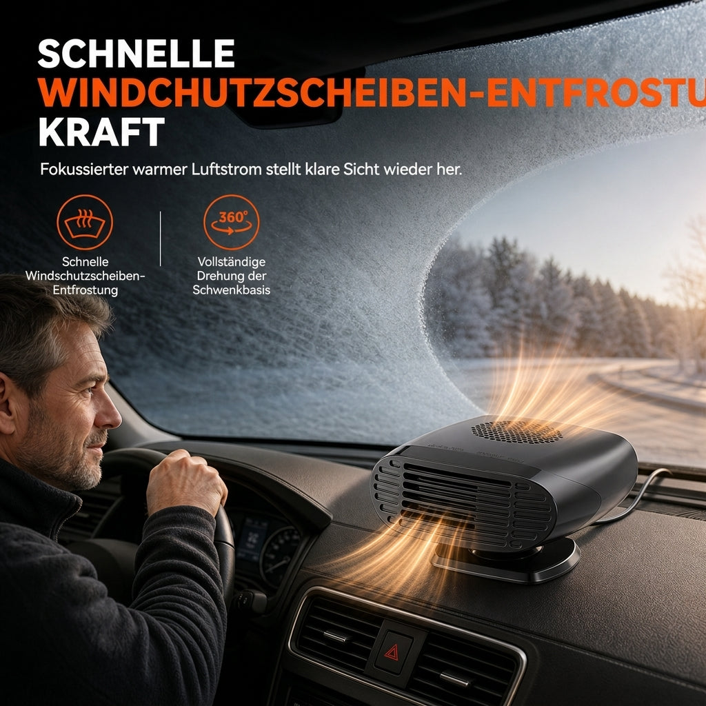 🥳HEIẞER SALE 2026🥳💞 ÜBER 50.000 VERKAUFT! 🚗🔥 50% RABATT! Mini 12V Auto-Defroster-Lüfter – gerichteter warmer Luftstrom beseitigt schnell Frost und Beschlag an der Windschutzscheibe. Drehbarer Sockel, Plug-and-Play, sichereres Fahren im Winter! 🛡️✅
