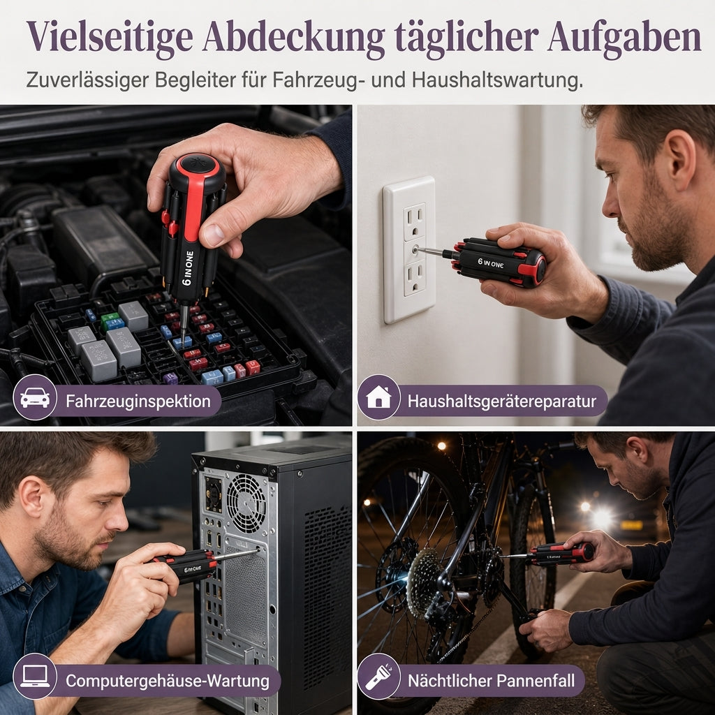 🔧 50% RABATT! 💡 Multifunktionaler Schraubendreher-Satz – Mit LED-Licht & vielseitig ✨
