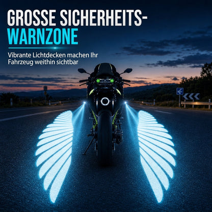 🎉 50% RABATT! 🏍️ Zweirad-LED-Engelflügel-Bodenprojektionslichter – auffälliger Flügelschein für nächtliche Fahrten ✨
