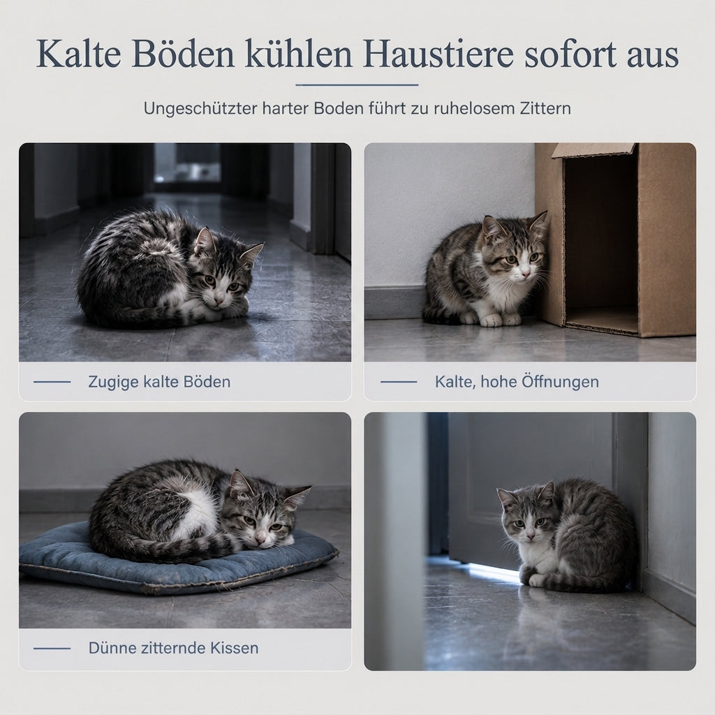 🔥😺Verdicktes warmes Katzen-Schlafsack Bett｜gemütliches Plüsch-Höhlenbett + Matte, super kuschelig für Herbst & Winter❄️🧸