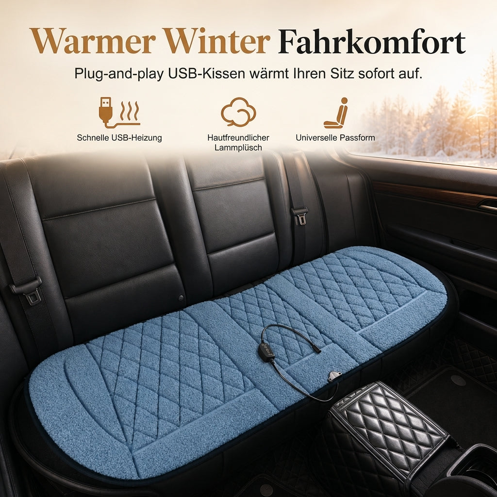 ❄️🔥 Beheiztes Autositzkissen | Elektrisch beheizt, schnell warm für Auto-Sitze 🚗