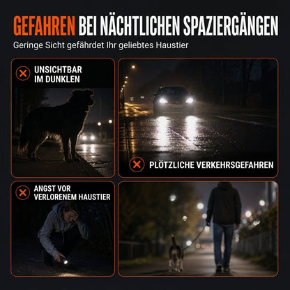 🔦🐾 LED Hundegeschirr verstellbar ✨ Blinklicht Brustgeschirr, hohe Sichtbarkeit bei Nachtspaziergängen 🌙