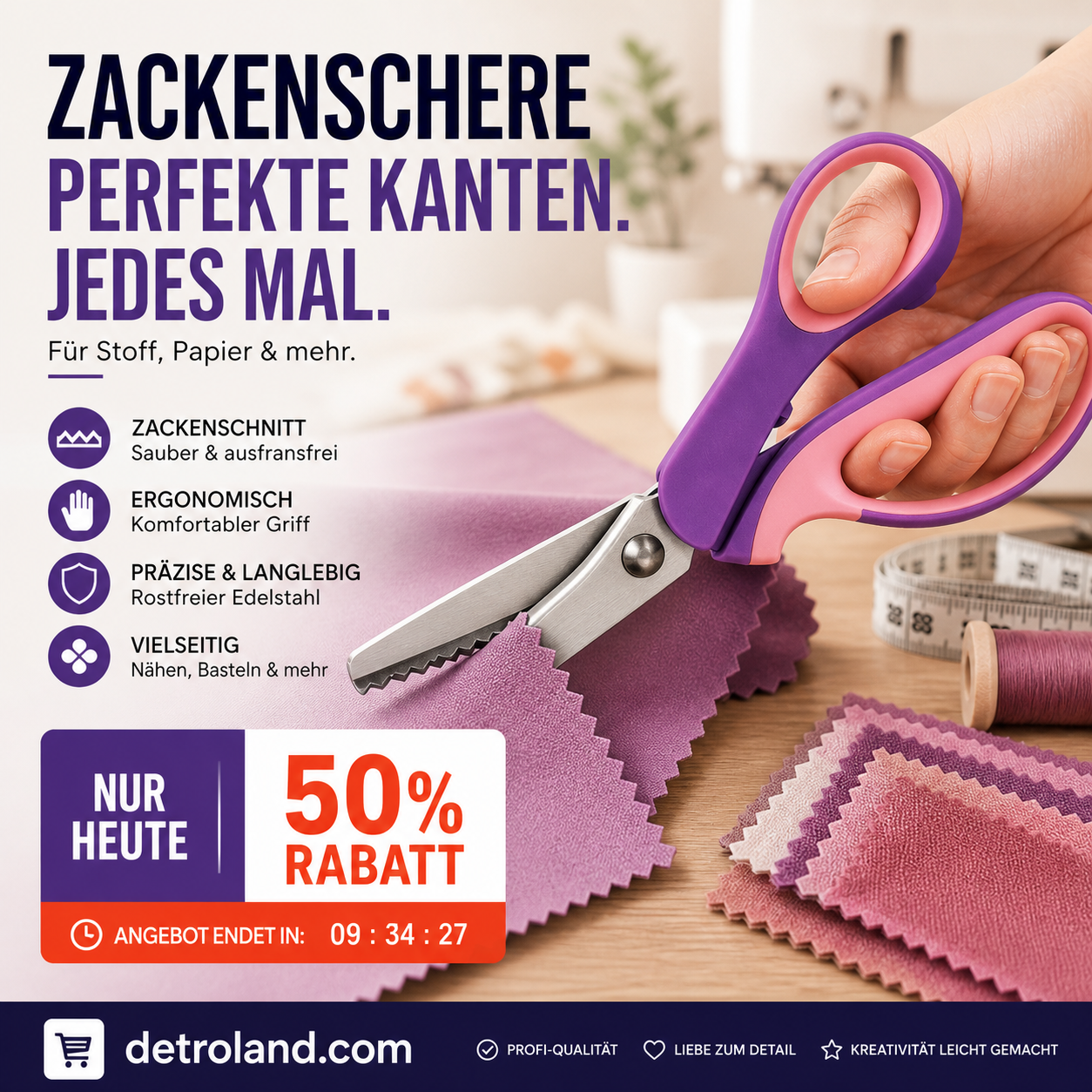 Multifunktionale Zickzack-Schere, gezackte Schere ✂️🧵